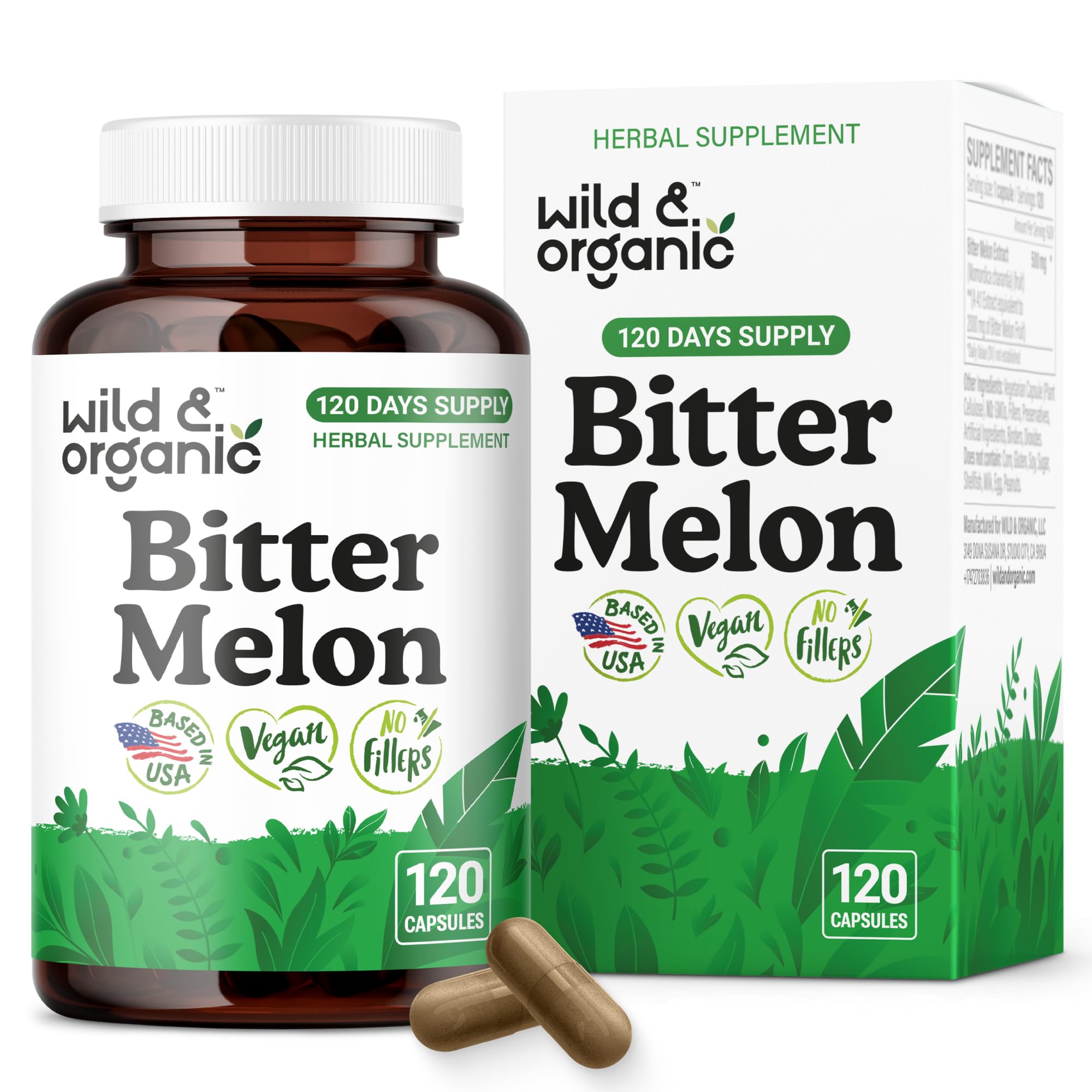 Amazon.com: Wild & Organic Bitter Melon Capsules 500 mg - Overall